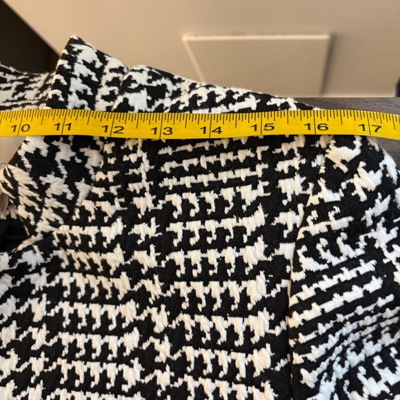 Ellane Rose Chic Houndstooth Pea Coat in Black and White L - Picture 7 of 11